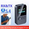 4 In 1 Bluetooth 5.4 Audio Receiver Transmitter 3.5MM AUX TF Card Stereo Music Mic Wireless Adapter With LED Display For Car TV