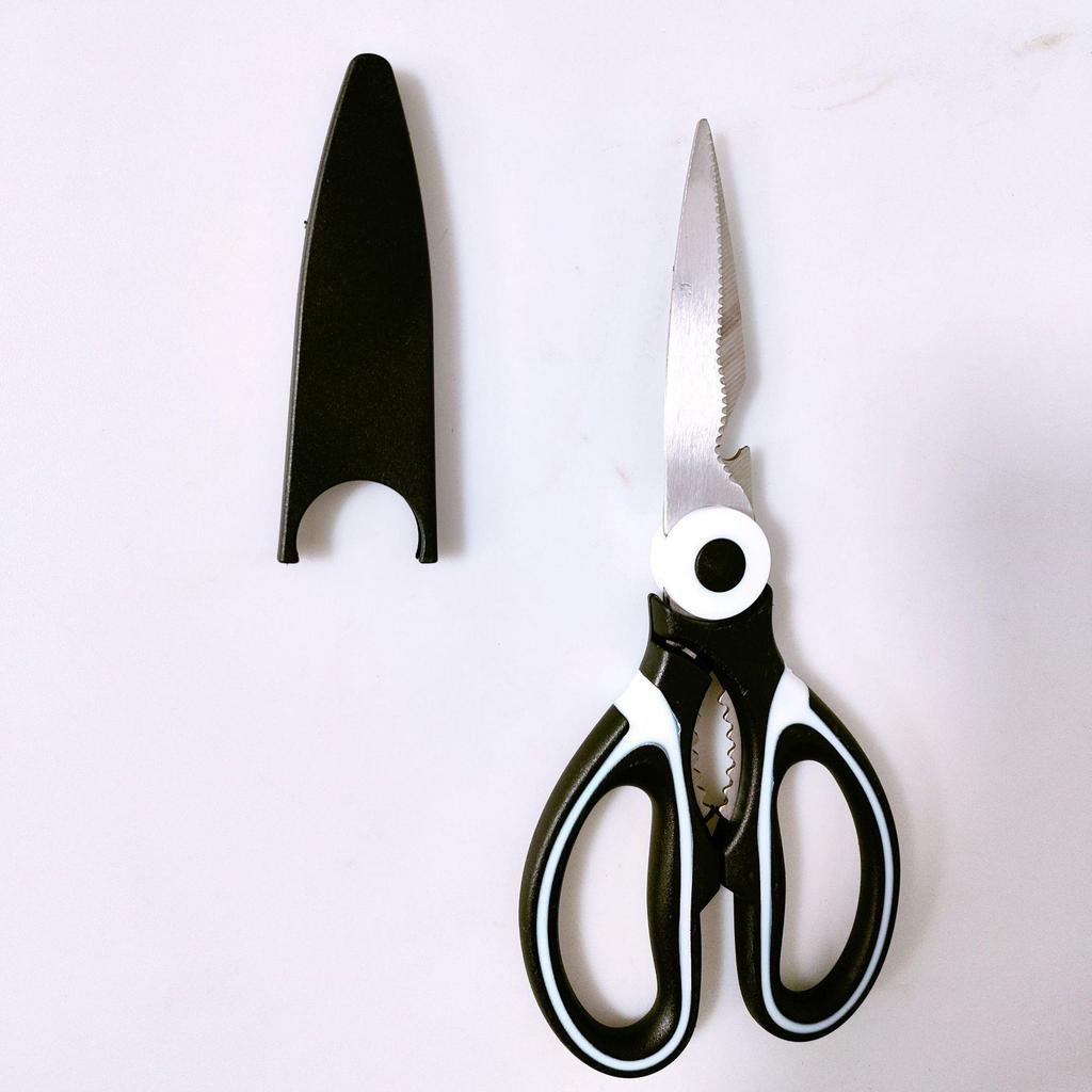 Panda Stainless Steel Multifunctional Kitchen Scissors - Ideal for Chicken, Duck, Fish Bones, and Barbecue