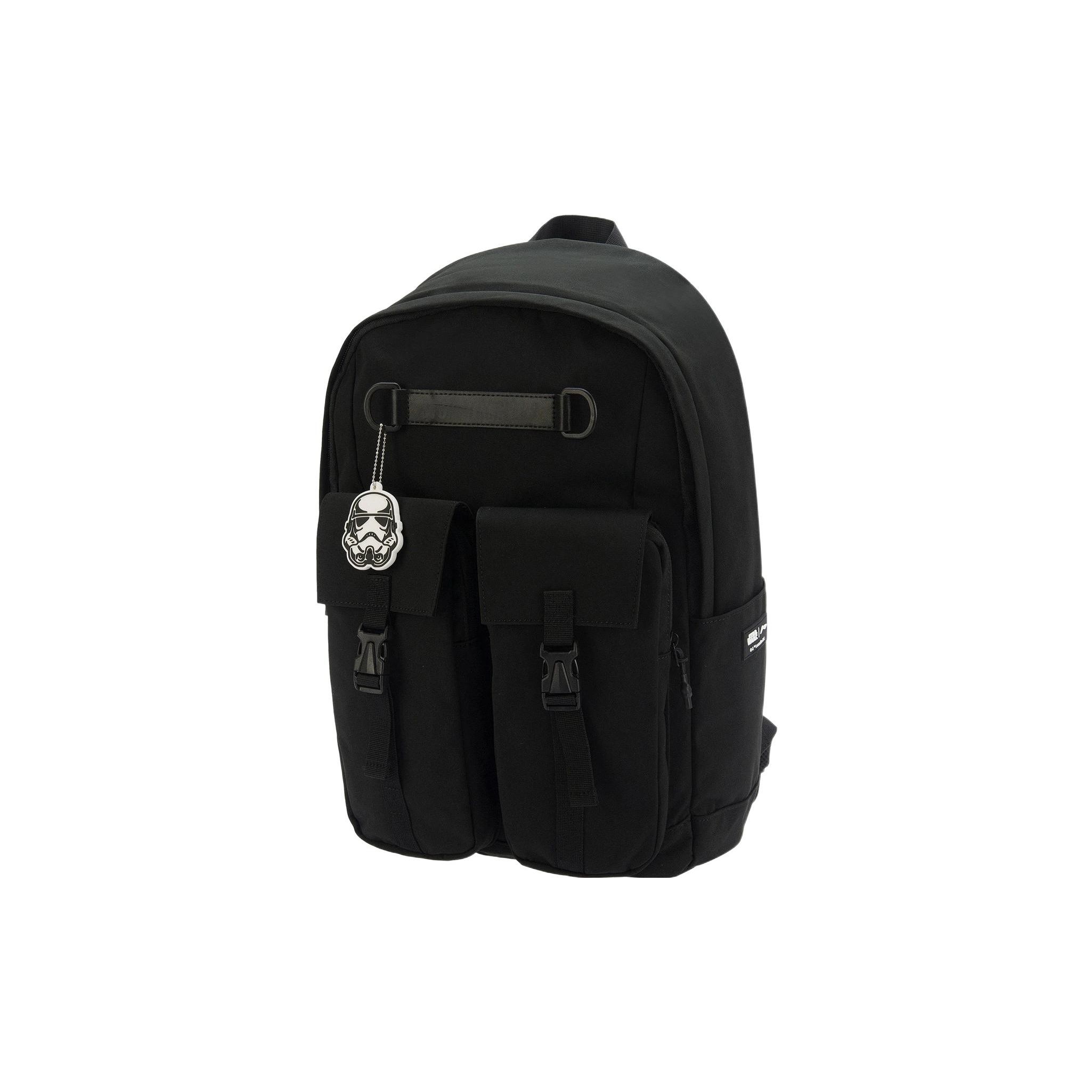 Li Ning X Star Wars Совместная коллекция Многокарманный Большой емкости Тканевый Рюкзак Мужской Рюкзак Черный ABSR314-1 Pure Black