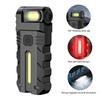 1/2/3Pcs 180 Degrees Rotating Head Flashlight Magnetic Dual Beam LED Work Light USB Rechargeable Pocket-Size Outdoor Camping EDC Lamp