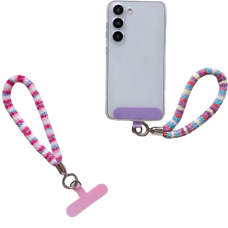 Autumn And Winter New For Mobile Phone Lanyard Colorful Camera Anti Loss Dopamine Wristband Rope Water Cup Bag Short Keychain