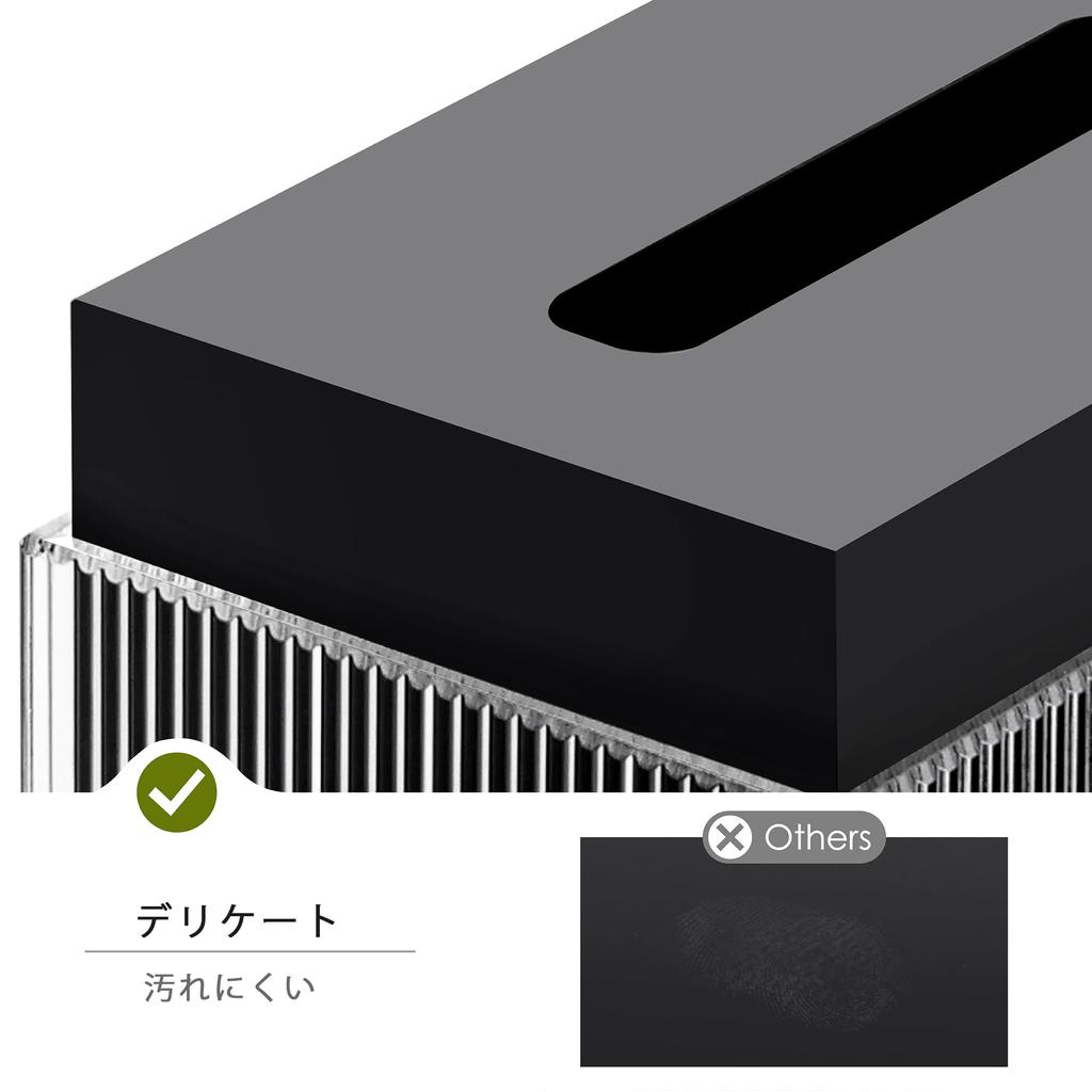 SANRUI Acrylic Paper Towel Box with Separate Lid, Rectangular, Approx. W23.3 x D12.8 x H8.4cm [Parallel Import]