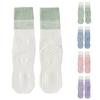 1 Pair Yoga Socks with Non-slip Gripper Breathable Moisture-Wicking Ballet Dance Fitness Pilates Athletic Gym Sports Mid-calf Cotton Socks