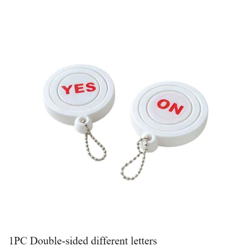 

English Letters Yes or No Keychain Double-sided 3D Printing Key Ring Children 1PC Beads Chain