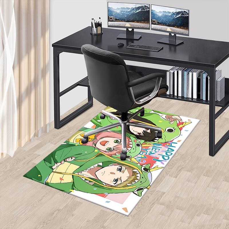 

1pc Dragon Hoodie Chair Mat - Anime Cartoon Design, Happy New Year Theme, Office Chair Pad, Non-Slip Carpet for Home Decor, Suitable for All Seasons.Q 60cm by 90cm