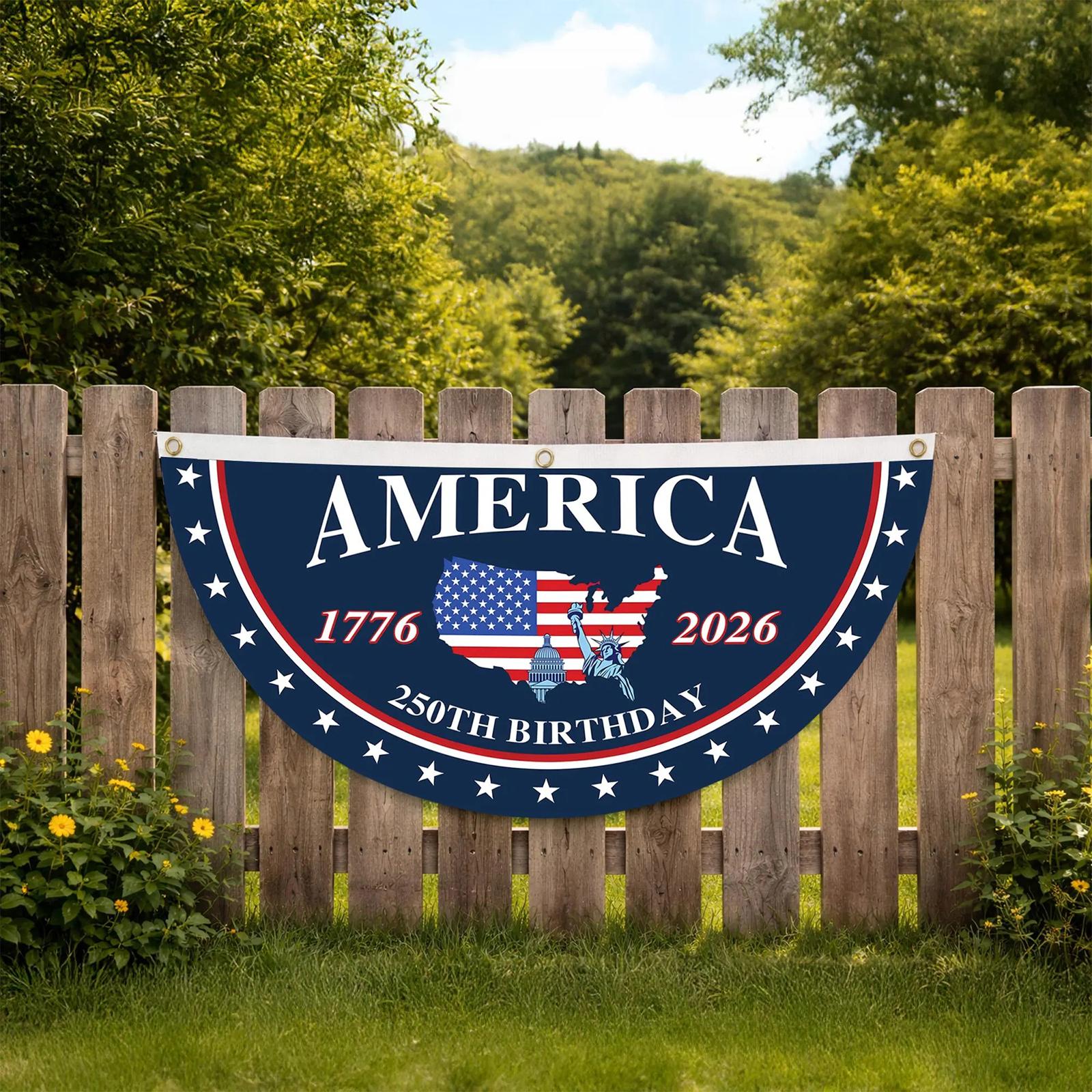 

Флаг США к 250-летию, садовый флаг для украшения One Size