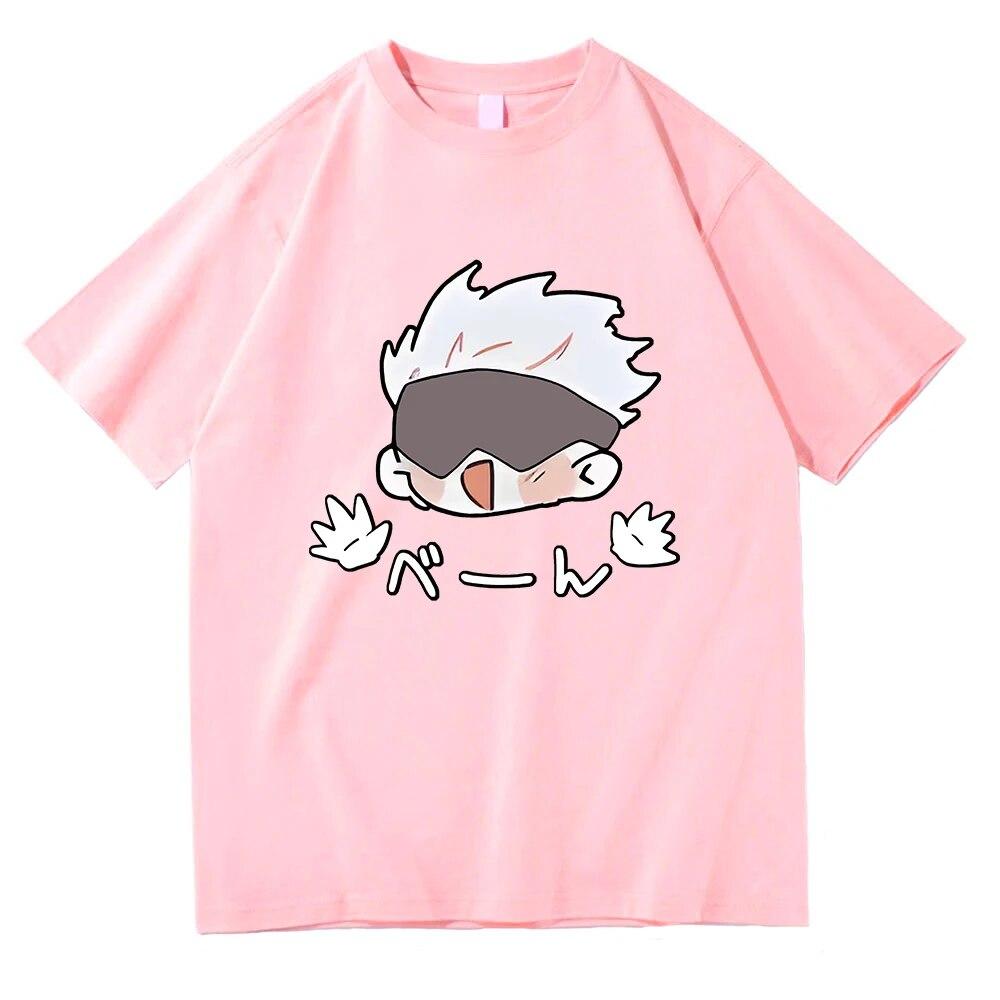 Jujutsu Kaisen T Shirt Fashion Unisex Harajuku Funny Kawaii Gojo T-Shirt Unisex Anime Unisexga High Quality Cotton Tees Shirts Korea Unisex