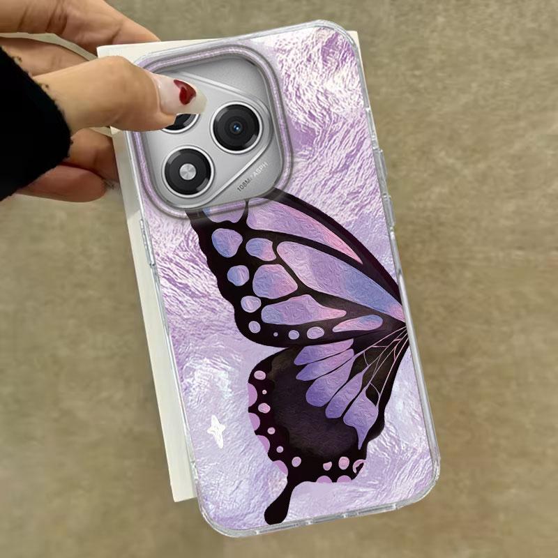 Case For Honor 400 Lite 200 Pro 200Lite X9c X9a X8b X8a 5G  Phone Cover Purple Butterfly Gradient Pattern For Honor 200 Back Bag