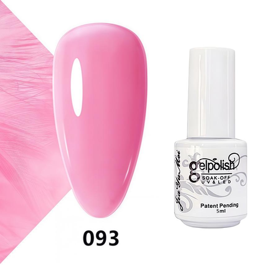 GELPOLISH Nail Art Set: Base, Top Coat, Transparent & White Gel Polishes
