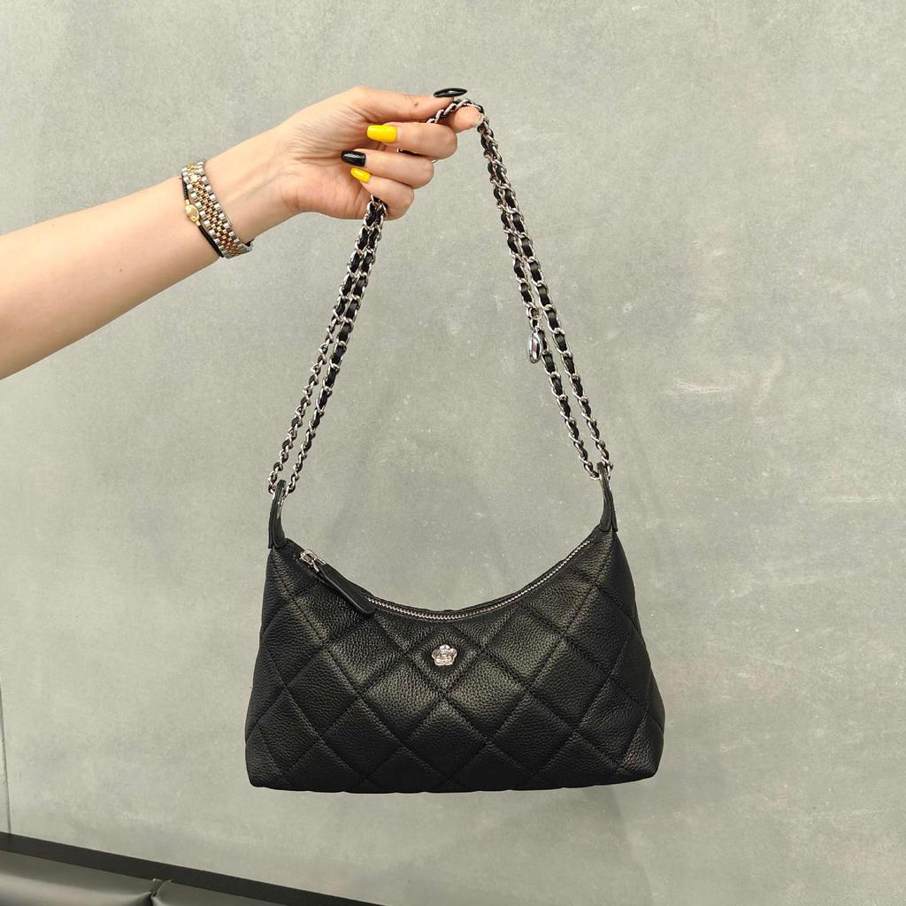 Tasche Damen neue Umhängetasche, Leder kleine duftende elegante Kettenhandtasche, leichte Luxus Crossbody Achseltasche