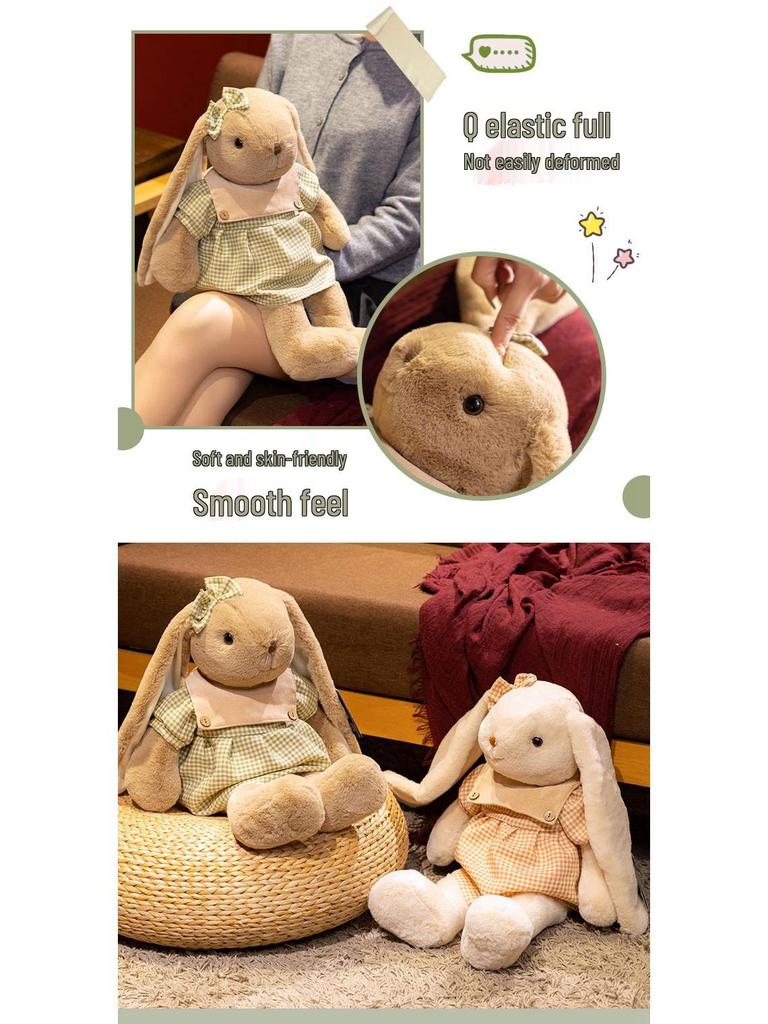Cute Lily Long-Eared Rabbit Plush Toy - Baby Gift & Ragdoll