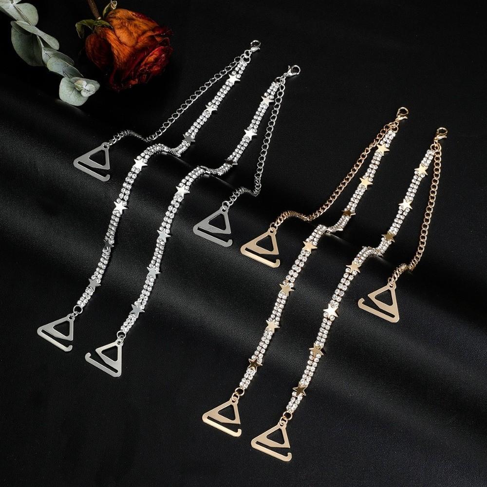 Off-the-shoulder Underwear Shoulder Strap Removable Decorative Bra Straps Rhinestone Bra Straps