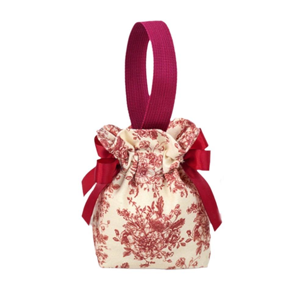 

Drawstring Wedding Candy Bag Canvas Small Wrist Bag Jewelry Chinese Style Handbag Wedding Style 6