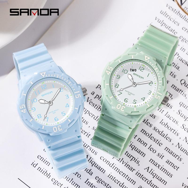 Sanda Unisex Youthful Style Wristwatch - Simple, Sleek, Versatile, and Elegant for Students