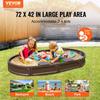 Sandkasten mit Abdeckung Ovaler Sandkasten HDPE Sandkasten Outdoor Hinterhof Alter 3-12