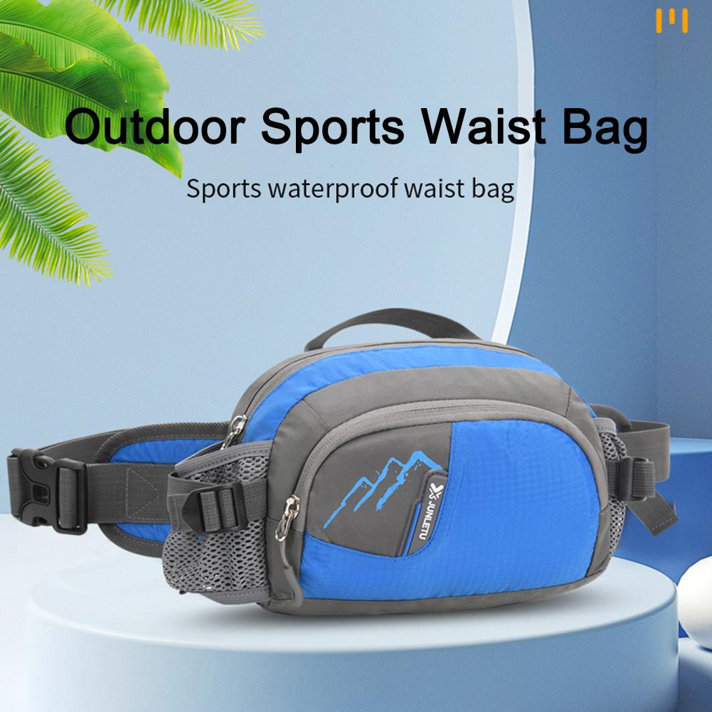 Fanny Pack Running Belt Purse Phone Pouch Women Men Bum Bag Nylon with Bottle Holder Waterproof for Running Hiking for Hydration