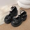 2026 Ny Platform Tyk Bund Kvinder Lolita Mary Jane Sko Sommerfugleknude Spænderem Sko Damer Elegante Hæle Kjole Pumps