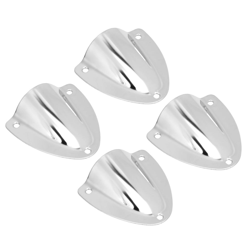 4PCS Marine Wire Cable Vent Cover Polished Easy Installation Stainless Steel Clam Shell Ventilator for Boat Yacht