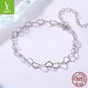 Simple Love Splicing Plain Silver Bracelet Men And Women Versatile Fashion S925 Sterling Silver Bracelet Jewelry