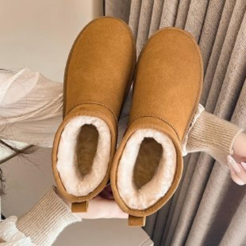 Thick-soled Short Snow Boots Women's Winter New Trendy Versatile Velvet Thickened Non-slip Warm Cotton Shoes