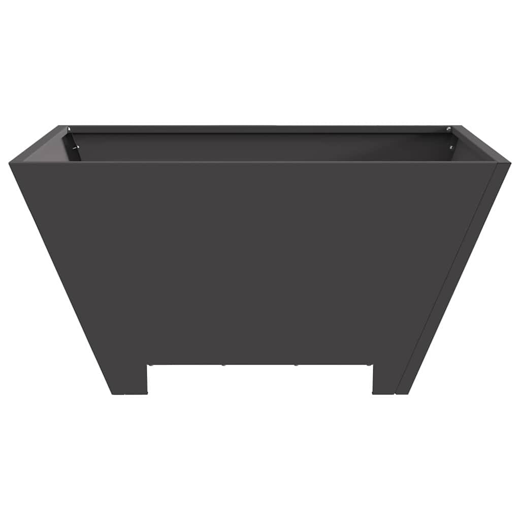 Fire Pit Black 60 X 60 X 30 Cm Steel