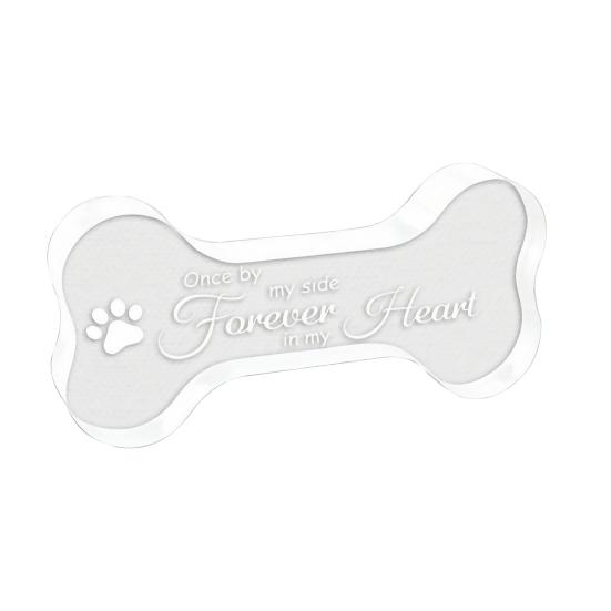 Acrylic Bone Table Sign Bone Desk Ornament Decoration Paw Print Transparent Bone Shape