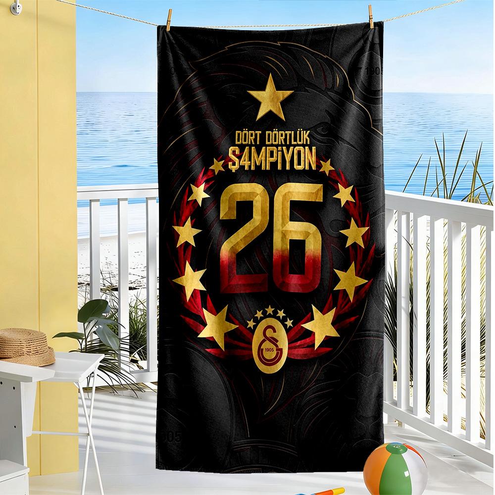 Galatasaray Beach Towel Quick-Dry Soft Microfiber Comfortable Lightweight Portable for Swimming,Beach,Camping, Travel, Beach Accessories,Gym