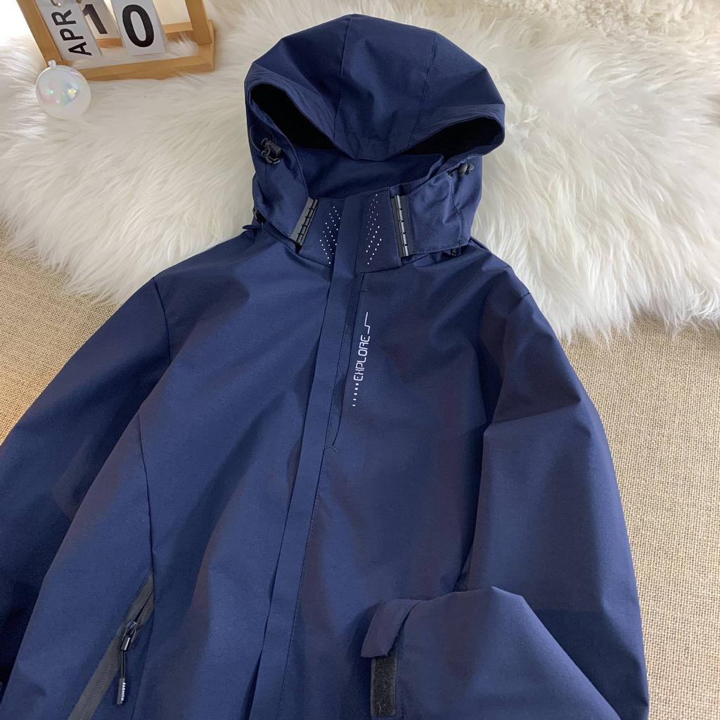 Spring and Autumn Outdoor Single-layer Thin Mountaineering Suit Windproof and Breathable Couple Trench Coat Clip