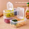 The Fruit Bento Box Is A Transparent, Covered, Separated and Fresh-keeping Box Specially Designed for Primary School Students' Food When Going Out