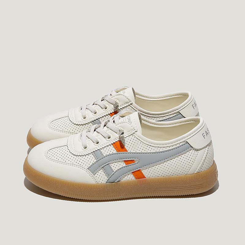 First Layer Cowhide~ Genuine Leather Little White Shoes Women's Summer New Flat-bottomed Sports and Leisure Women's Single Shoes