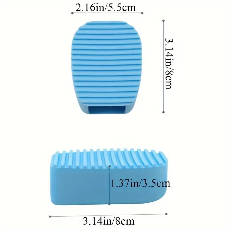 1pc Candy Color Silicone Mini Washboard For Collars Cuffs Non-Slip Flexible Washboard Convenient Scrub Brush Bathroom Supplies