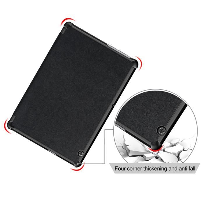 Etui pour Tablette - HUAWEI - MediaPad T5 - Coque Flip - Noir - 10.1 pouces