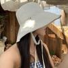 Breathable Fisherman Hat Solid Color Wide Brim Sun Hat Simple Sunscreen Bucket Hat  Beach