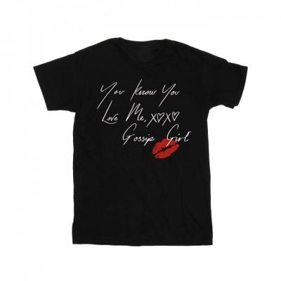 Gossip Girl Mulheres/Senhoras Você sabe que me ama Camiseta de algodão namorado