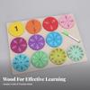 Double-Sided Fraction Learning Board Bright Colors for Home, Classroom, Kids