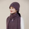 Autumn and Winter Knitted Wool Hat Fleece Thickened Hat Women's Winter Warm Faux Rabbit Fur Beret Headhat