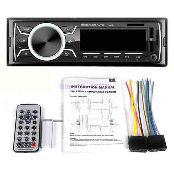 

Автомобильный MP3-плеер с двойным USB, Bluetooth, автомобильный комплект громкой связи для телефона, MP3-плеер, радио 5008