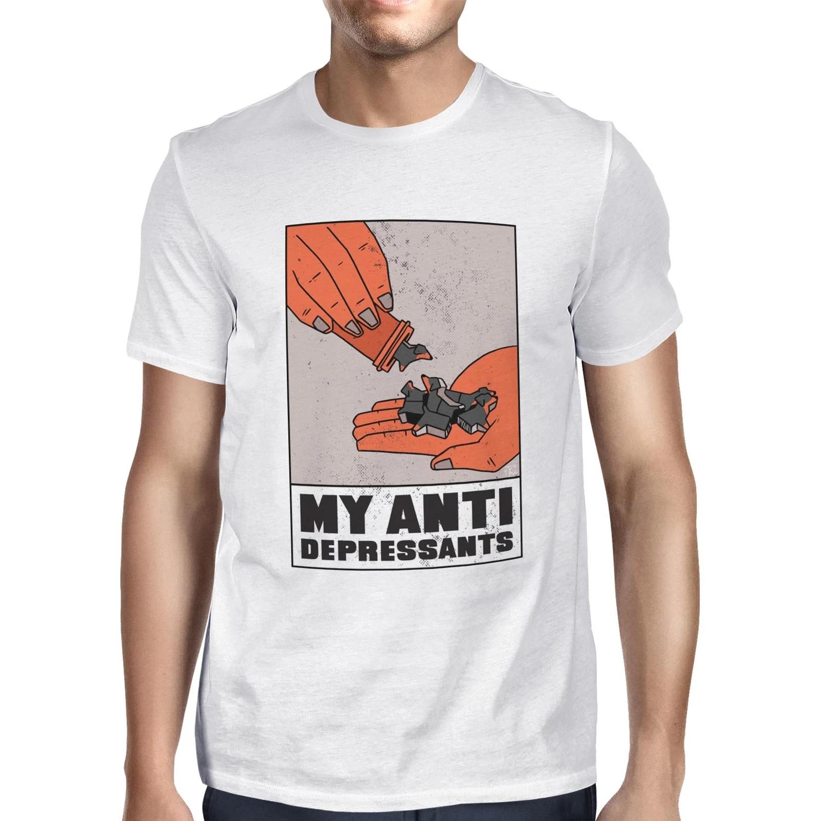 1Tee Mens My Dog Anti Depressants T-Shirt XXXXL