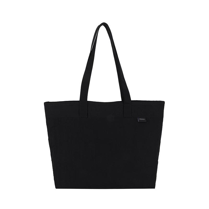 School bag large capacity fashion backpack simple solid color shoulder bag lightweight tote bag college student versatile class bag