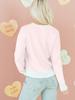 2025 Winter Women's Sweet Style Printed Knit Pullover - Warm Long Sleeve Raglan Sweater