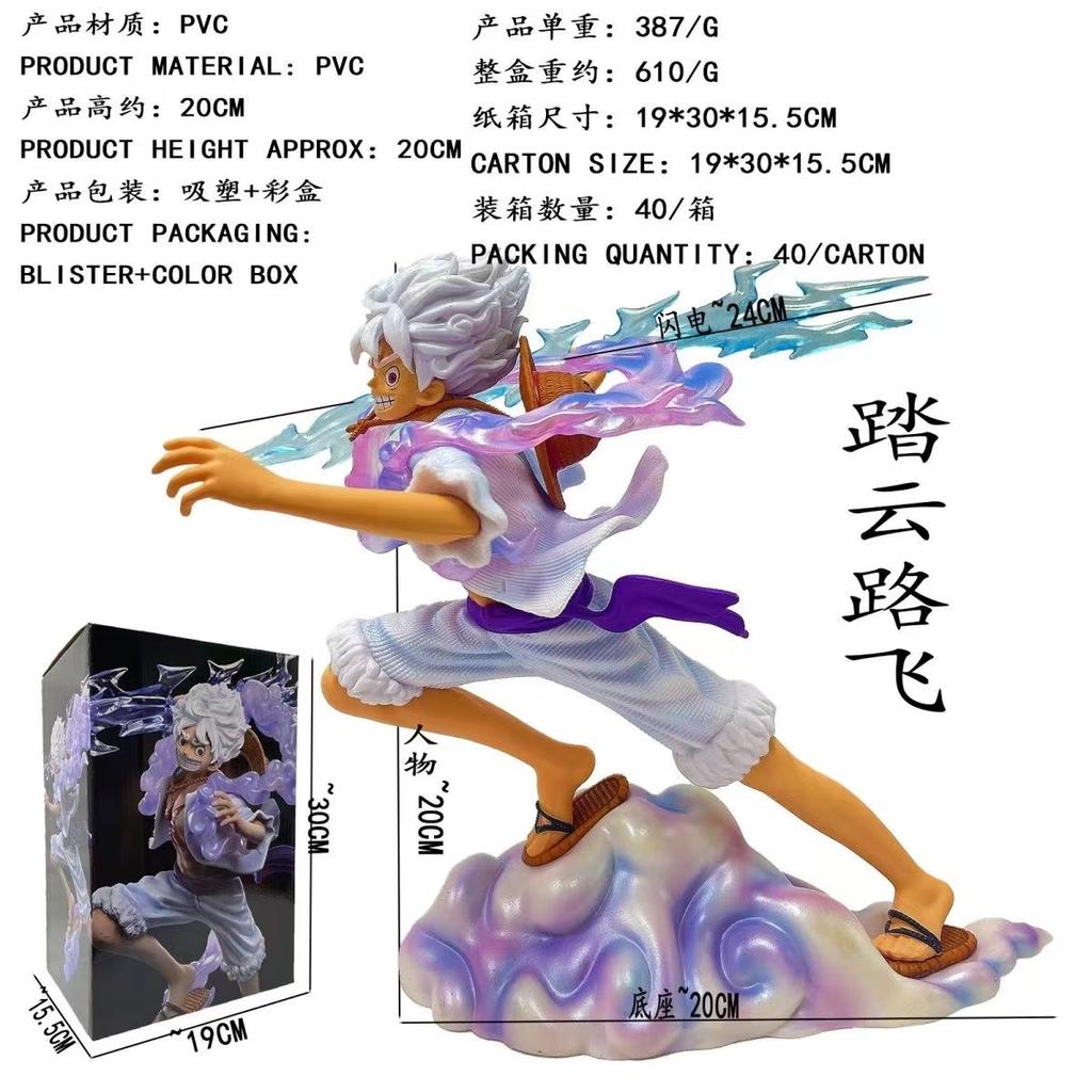 Anime One Piece Fifth Gear Nika Luffy Figures Awakening Sun God Action Figure Collectible Model Toys Gifts Poseable Articulated Scale Detailed Movable