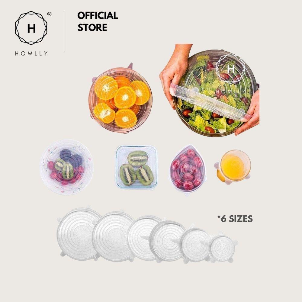 Homlly Basic Reusable Silicone Bowl Lids for Bowls Pots Cups (6pcs 6 Sizes  X2)