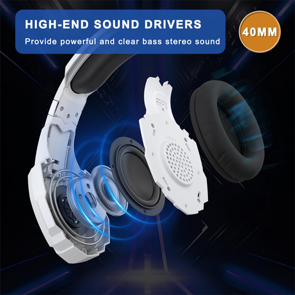 3.5mm Gaming Headset with Noise Isolating Microphone, Over Ear Game Headset, LED Light, Volume