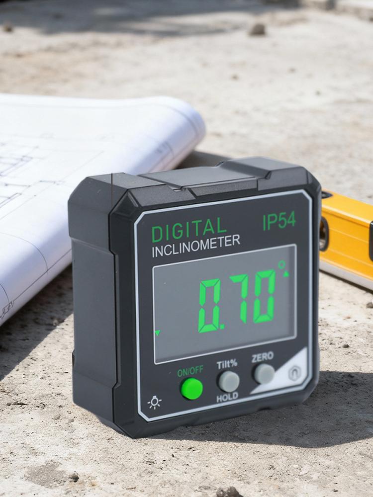 4-Side Magnetic Angle Gauge LED Screen Electronic Cube Inclinometer Table Saw Miter Protractor Woodworking Measuring Tool