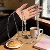 Galaxy Heart Perfume Bottle Phone Lanyard With Pvc Chain For Ladies And Gents