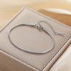 Teamer Stainless Steel Square Snake Chain Bracelet for Men Women Fashion Minimalist Summer Beach Foot Jewelry Gift Wholesale