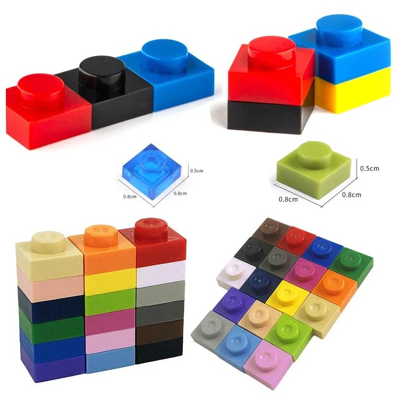 Non-Toxic 200Pcs Diy Building Blocks Thin Figures Bricks 1X1 Dots 21Color Educational Creative Size Compatible With 3024 Toys For Children