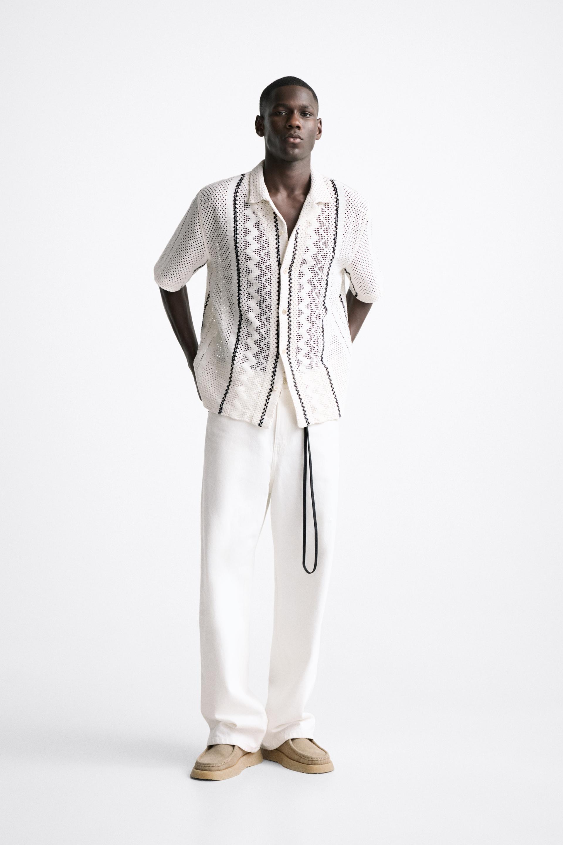 

КОНТРАСТНАЯ РУБАШКА КРЮЧКОМ