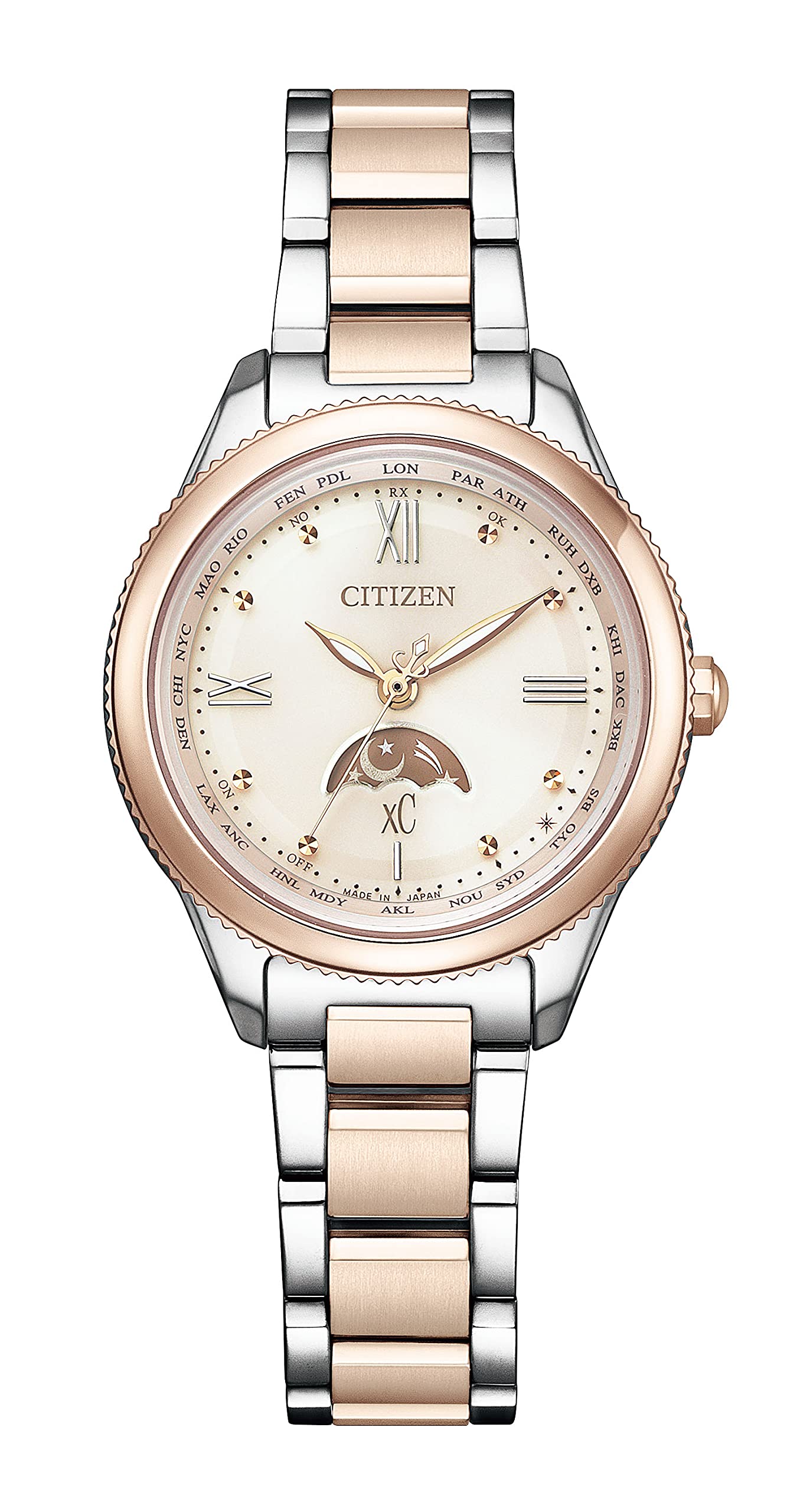 

[Citizen] Колекція Cross Sea xC daichi Eco-Drive Радіогодинник Titania Happy Flight EE1005-54W жіночий різнокольоровий