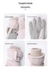 Women's Ski Gloves 2025: Velvet-Lined, Warm, Touchscreen Electric Bike Gloves for Autumn/Winter.